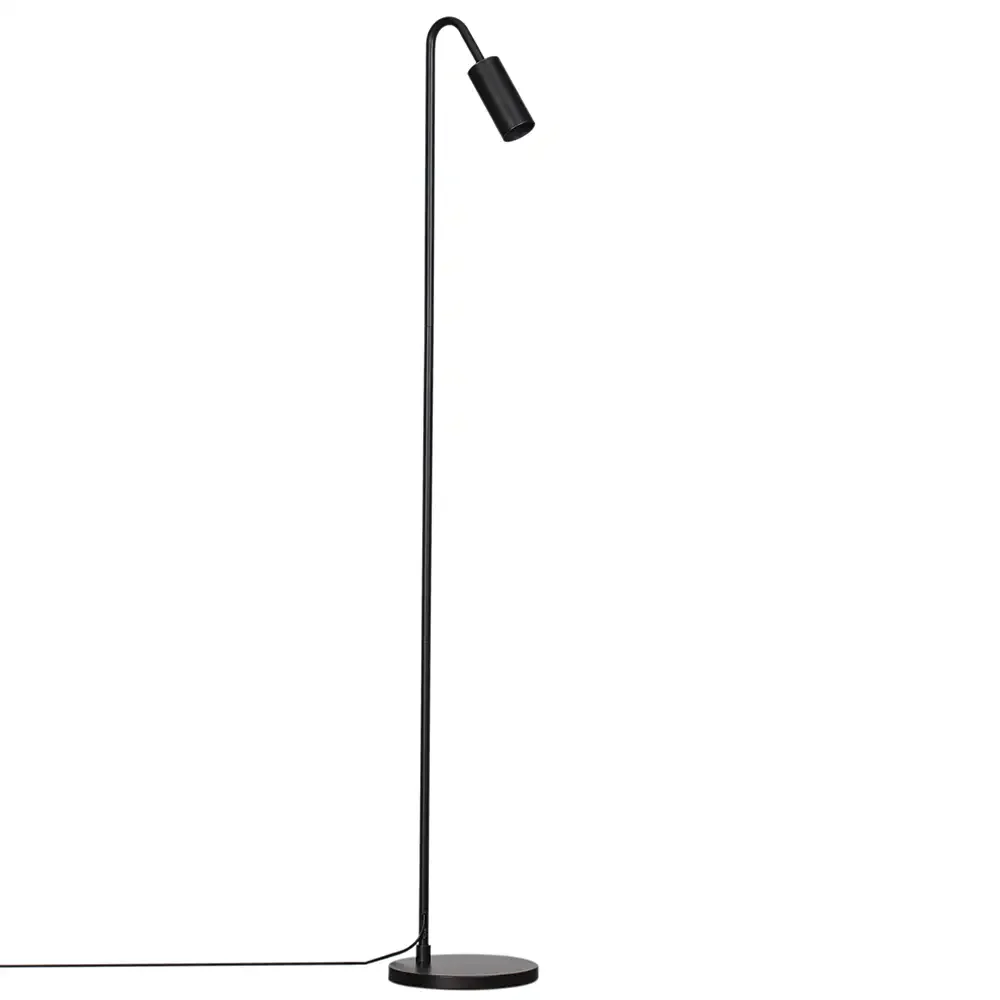Curve gulvlampe, mat sort, metal, GU10, højde 146 cm – By Rydéns - Stue - Moderne