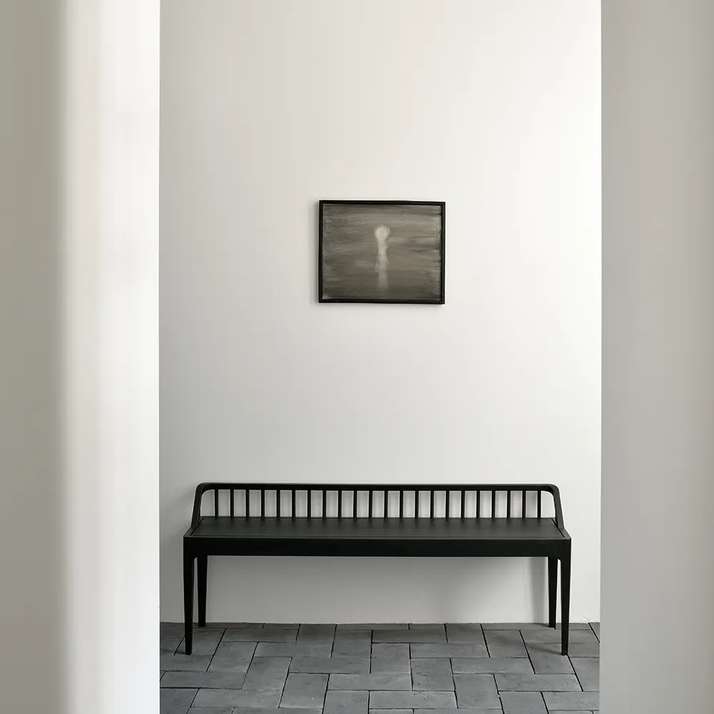 Spindle Bænk Eg sort