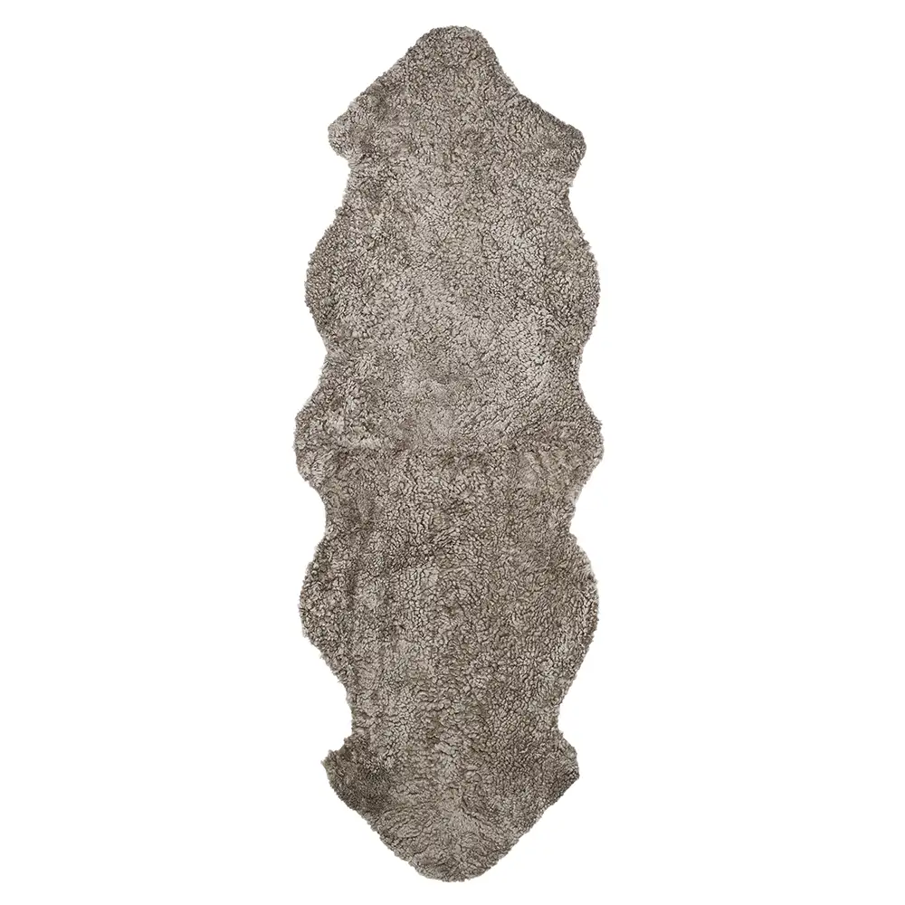Skinnwille, Curly Fåreskind 60x180 cm Sahara/Lightbrown