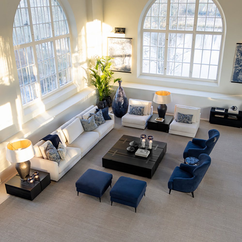  ANDORRA fodskammel - simpelthen dyb blå