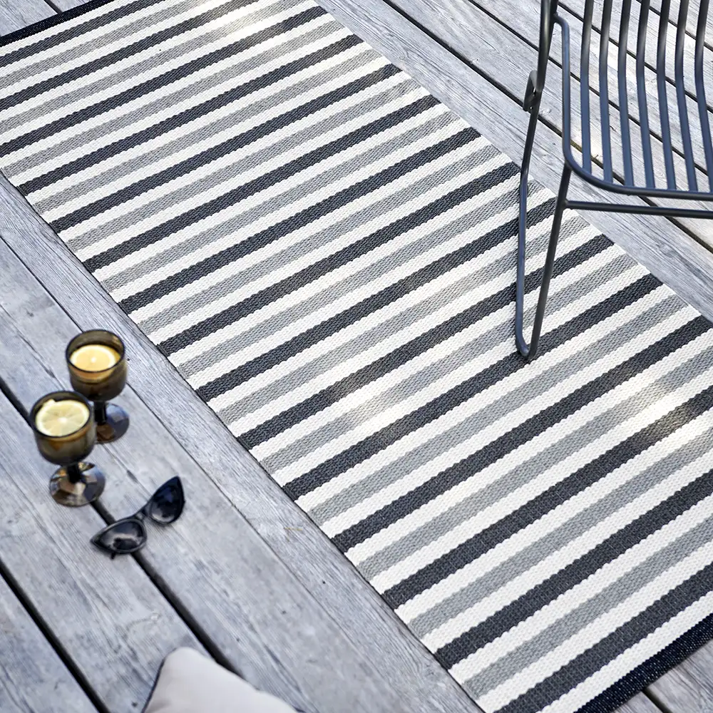 Teo tæppe 70x300 cm Warm Grey/Charcoal/Vanilla 