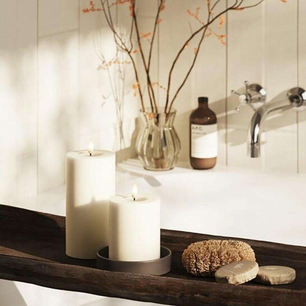 LED bloklys 7,5x10 cm hvid