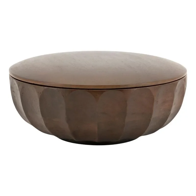 Storage bowl Yori large 19x19x9 cm Mangotræ dark brown