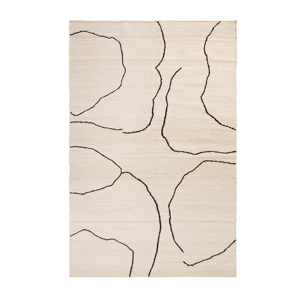 Ferm Living, Håndvævet Tæppe i Jute Gesso Off-White 200x300 cm