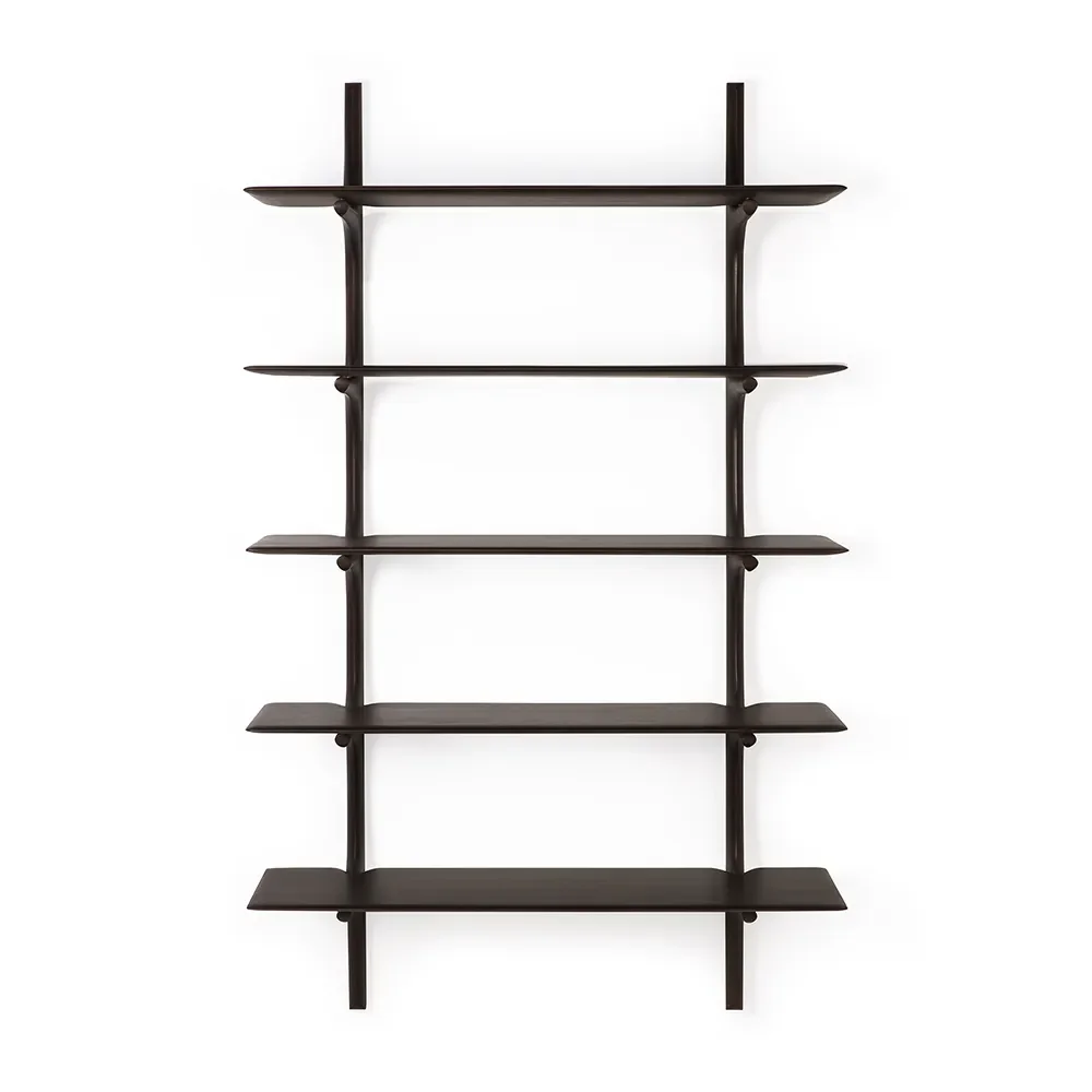 Ethnicraft, PI Væghylde Mahogni dark brown 5 hylder