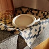 Ikat Viskestykke - Ink Blue/Off-white