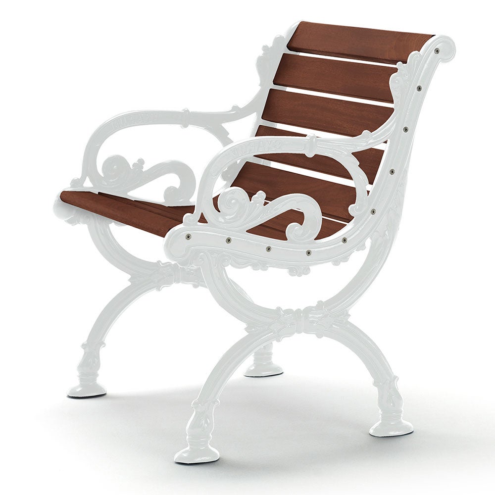 Byarums Bruk, Byarum lænestol / stativ: hvid / træ: brunbejdset fyr