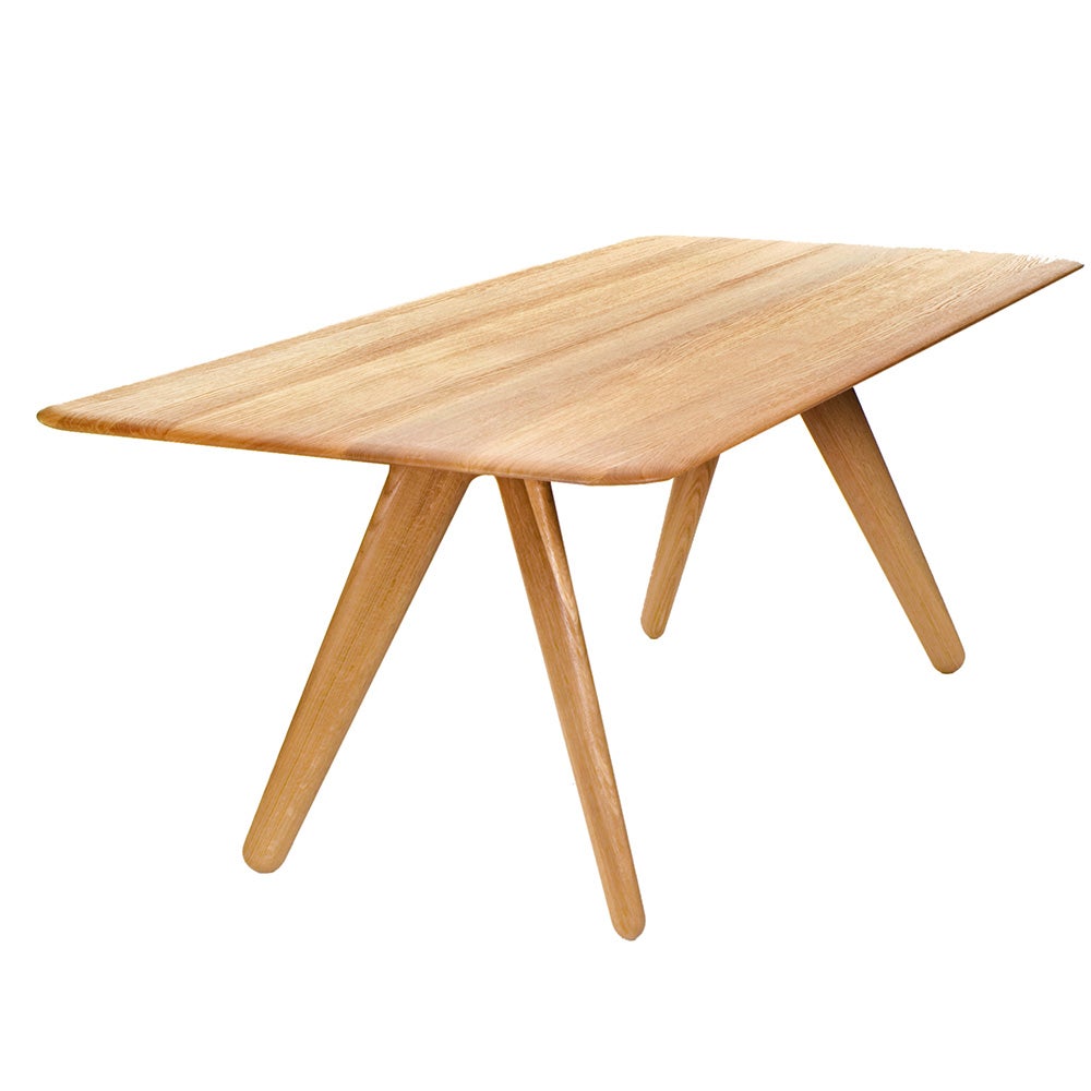 Slab-spisebord 200 cm natur