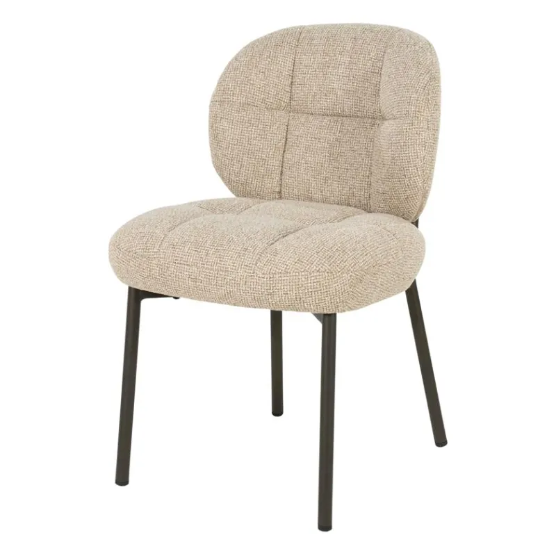 Camden 50x50x82 cm Metal & Stof taupe