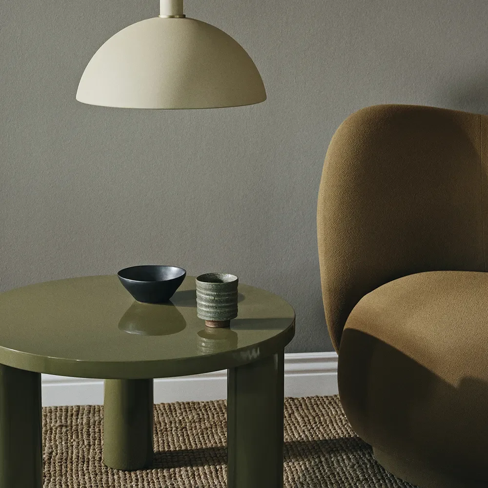 Post Sofabord Ø65 cm - Olive