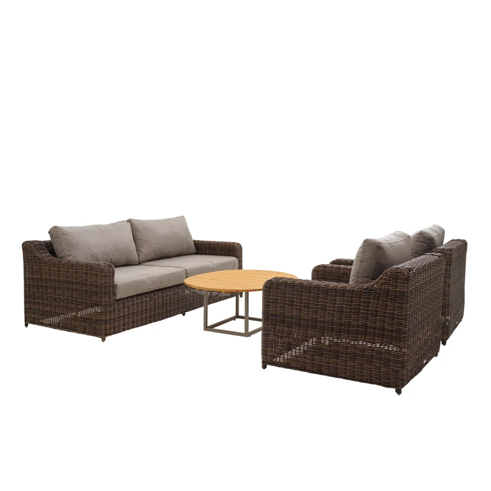 Glendon 3-pers. sofa  Dark brown / Soft moose