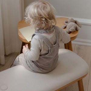 Paff  Lav bænk i egetræ/White Sands