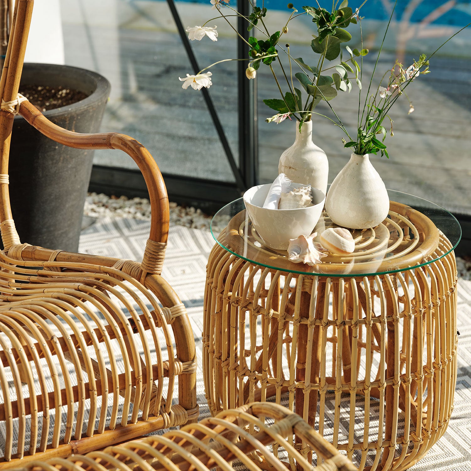 Vallda Sidebord 49 cm Natur Brafab