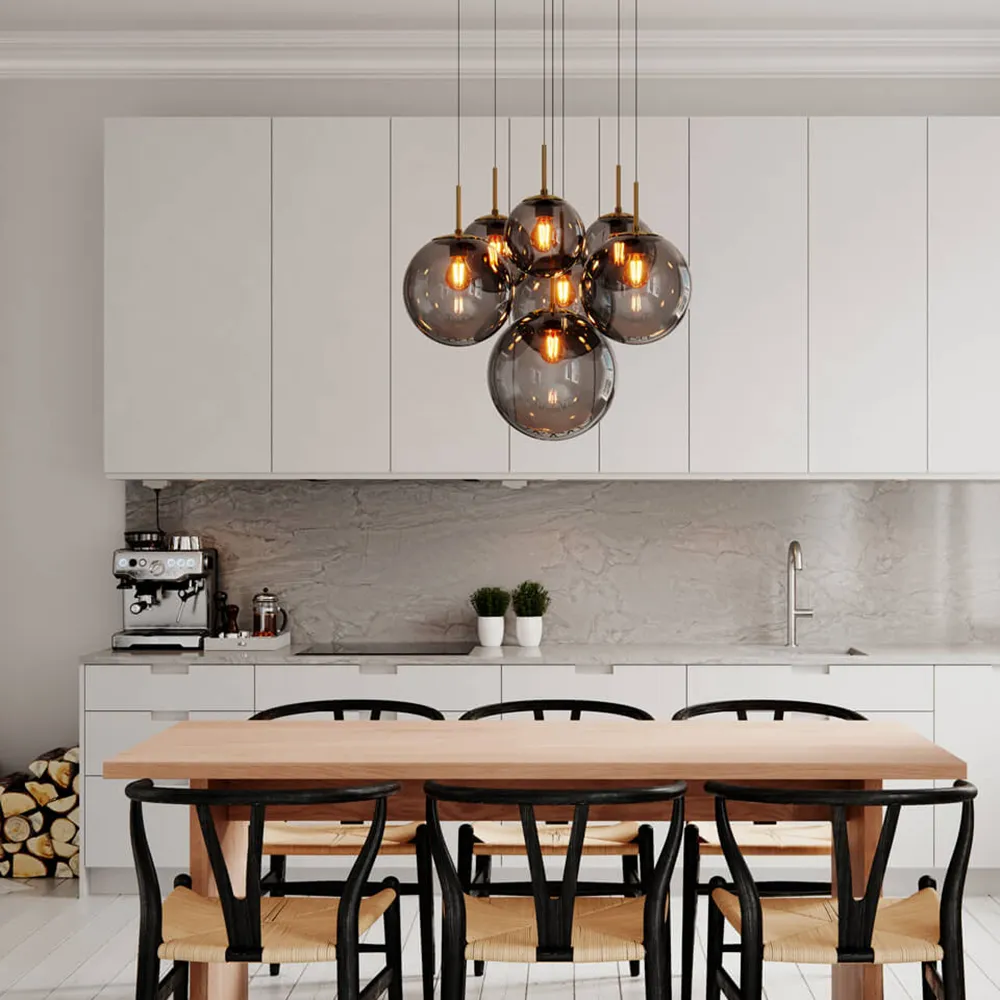 Laura loftslampe Ø53cm Sort/røggrå