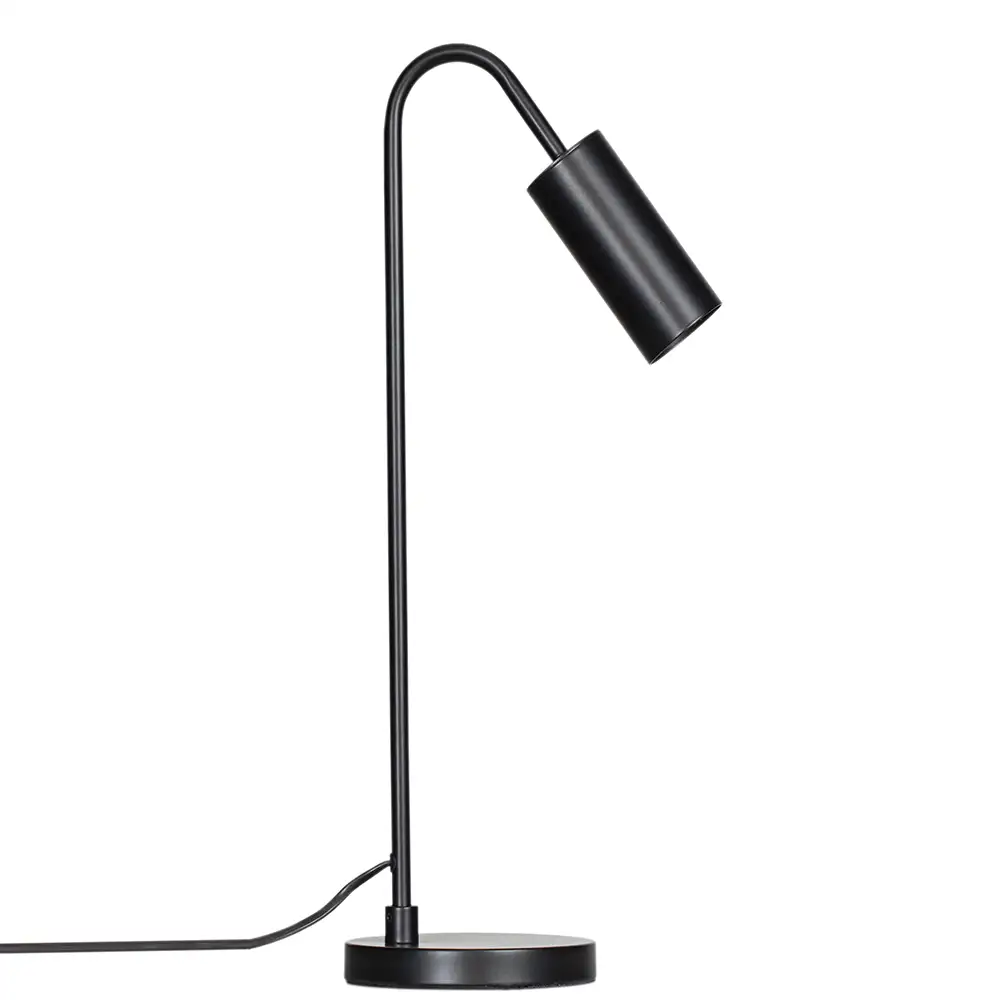 Curve bordlampe, mat sort, metal, GU10, højde 51 cm – By Rydéns - Stue - Moderne