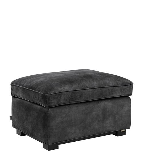 Midtown Ottoman Velour Mørkegrå
