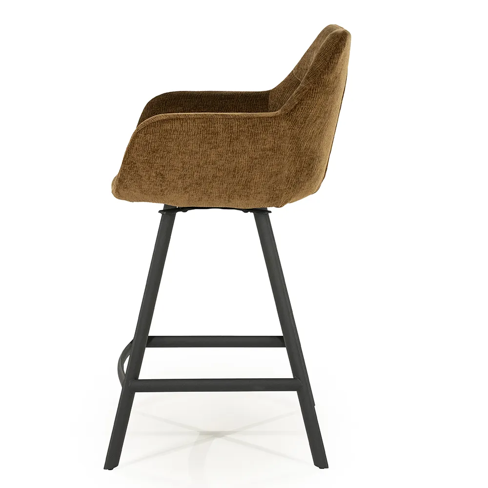 Bliss barstol med armlæn - mustard 52x56,5x96,5 cm