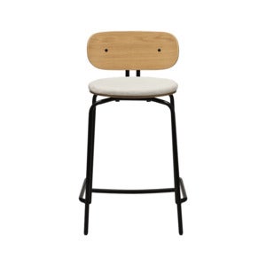 Curious Lav Barstol Eg/Sort Teddy White