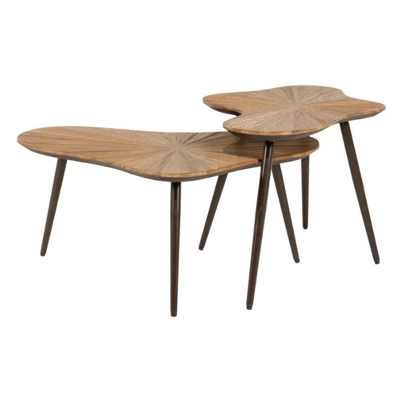 Loma ( set of 2) 78x57x35 cm / 76x49x43 cm teak natur
