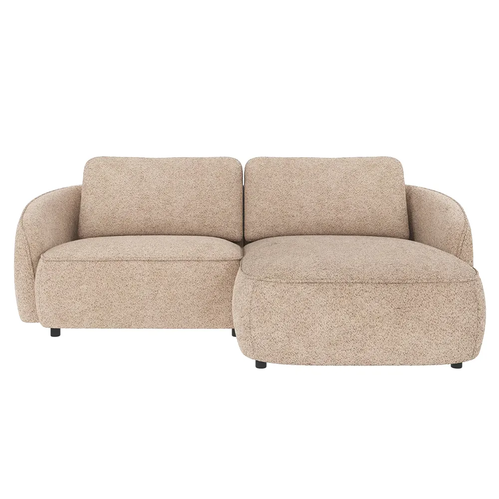 Norris sofa 3-personers sofa chaiselong højre stof Anna lys beige
