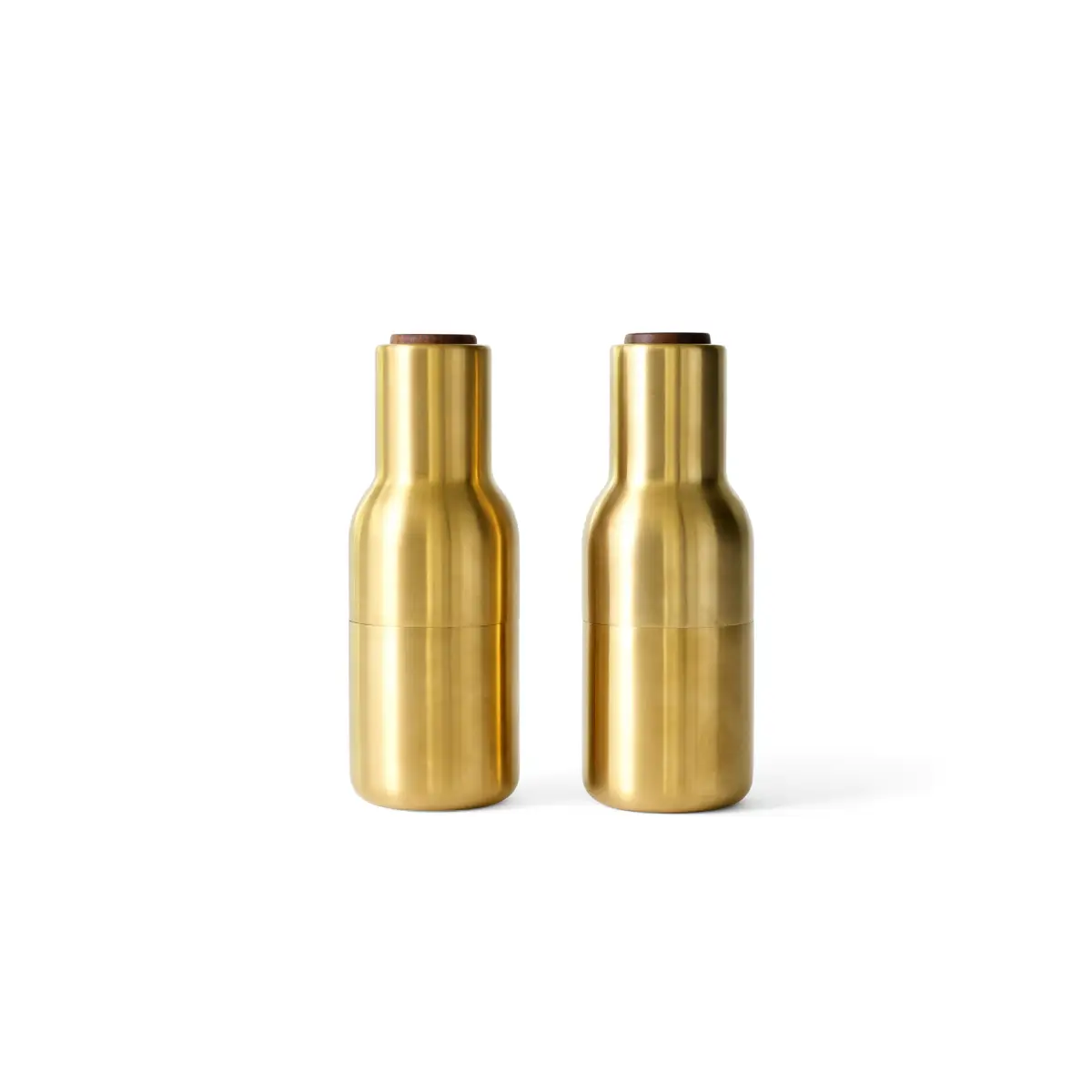 Audo CPH, Bottle Grinder 2-pak stor - Børstet messing / Valnød