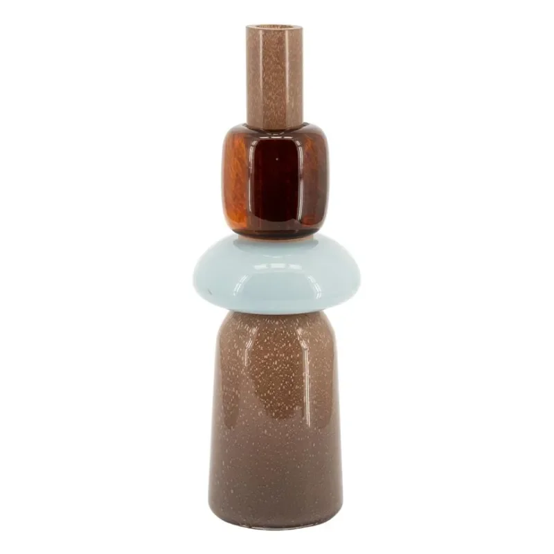 Toras 2 vase 16x16x46 cm glas multicolour