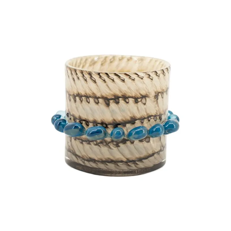 Tealight holder Dapple 10x10x10 cm glas multicolour