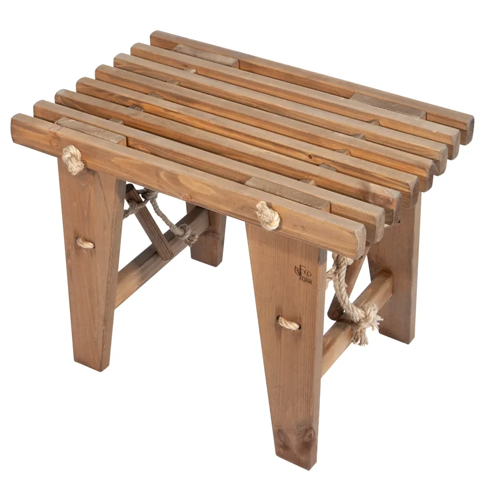 Hillerstorp, Ecobench 60 cm Fyrretræ olieret brun