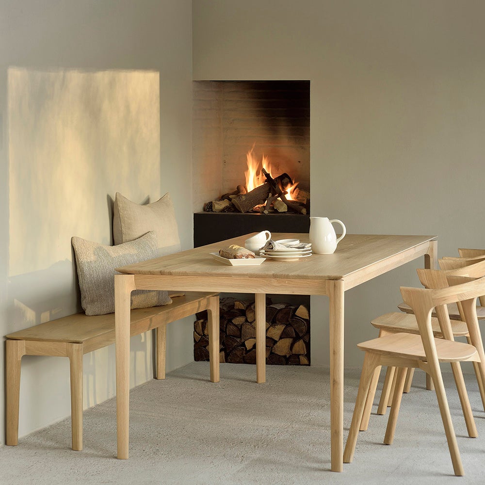 Bok Bænk Lakeret teak 35x186 cm