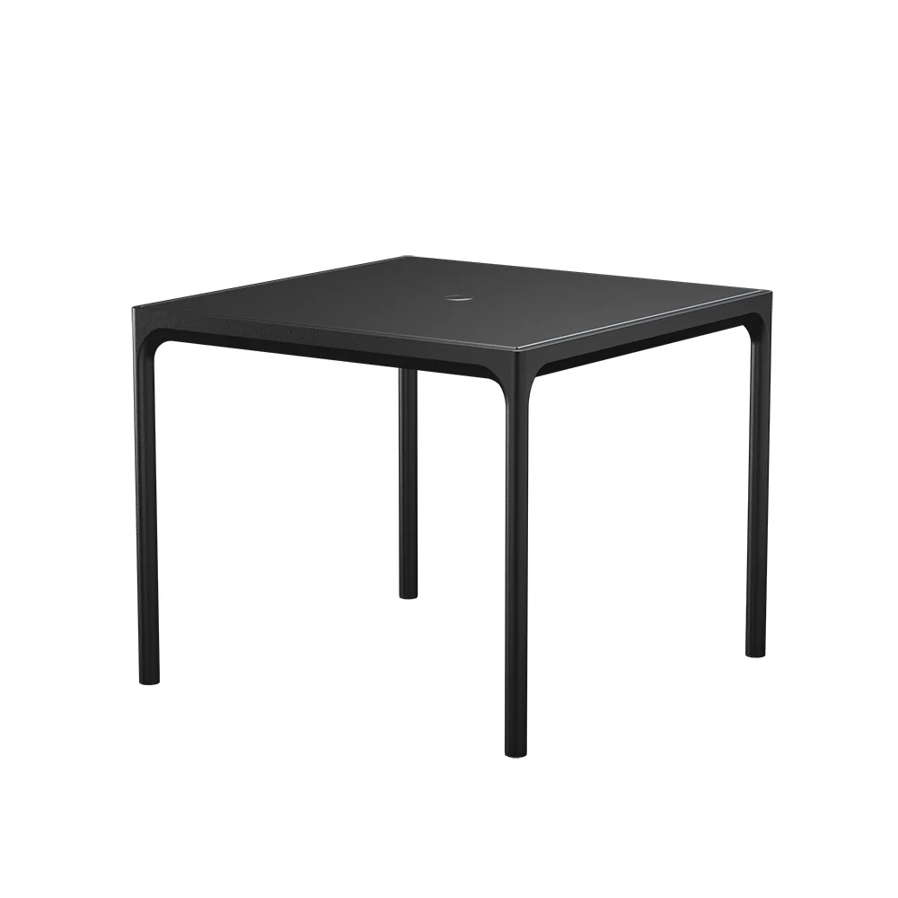 Houe, FOUR alu bord 90x90 cm sort