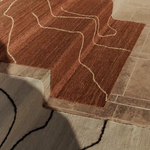 Håndvævet Tæppe i Jute Gesso Terracotta 140x200 cm