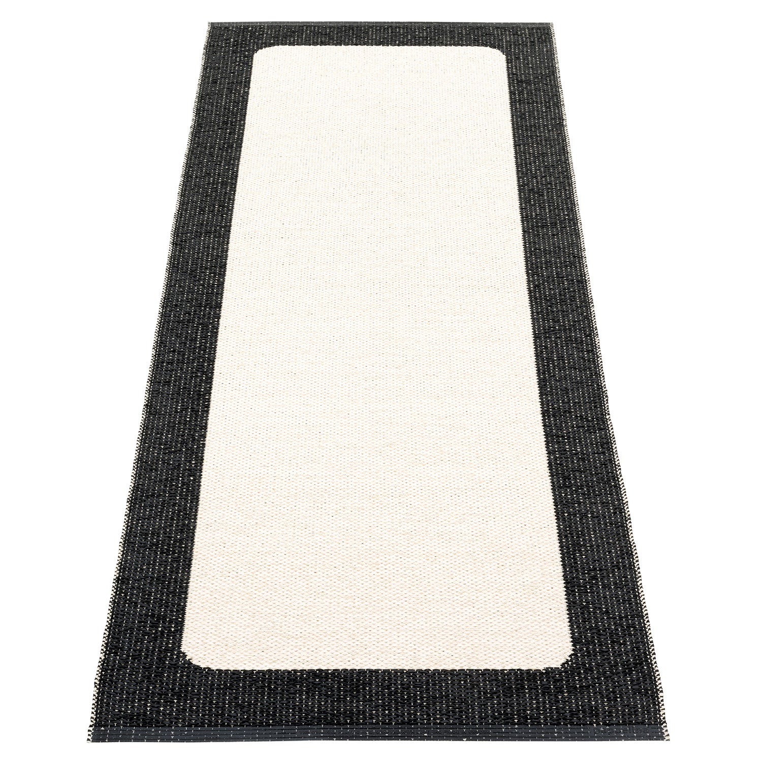 Pappelina, Ilda tæppe 70x180 cm black / vanilla