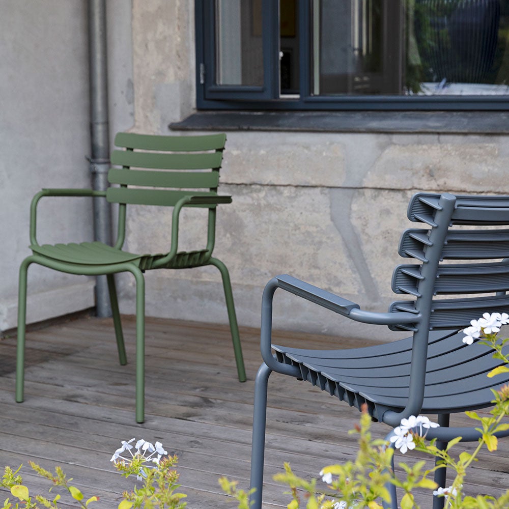 Reclips stol blå/blå aluminium