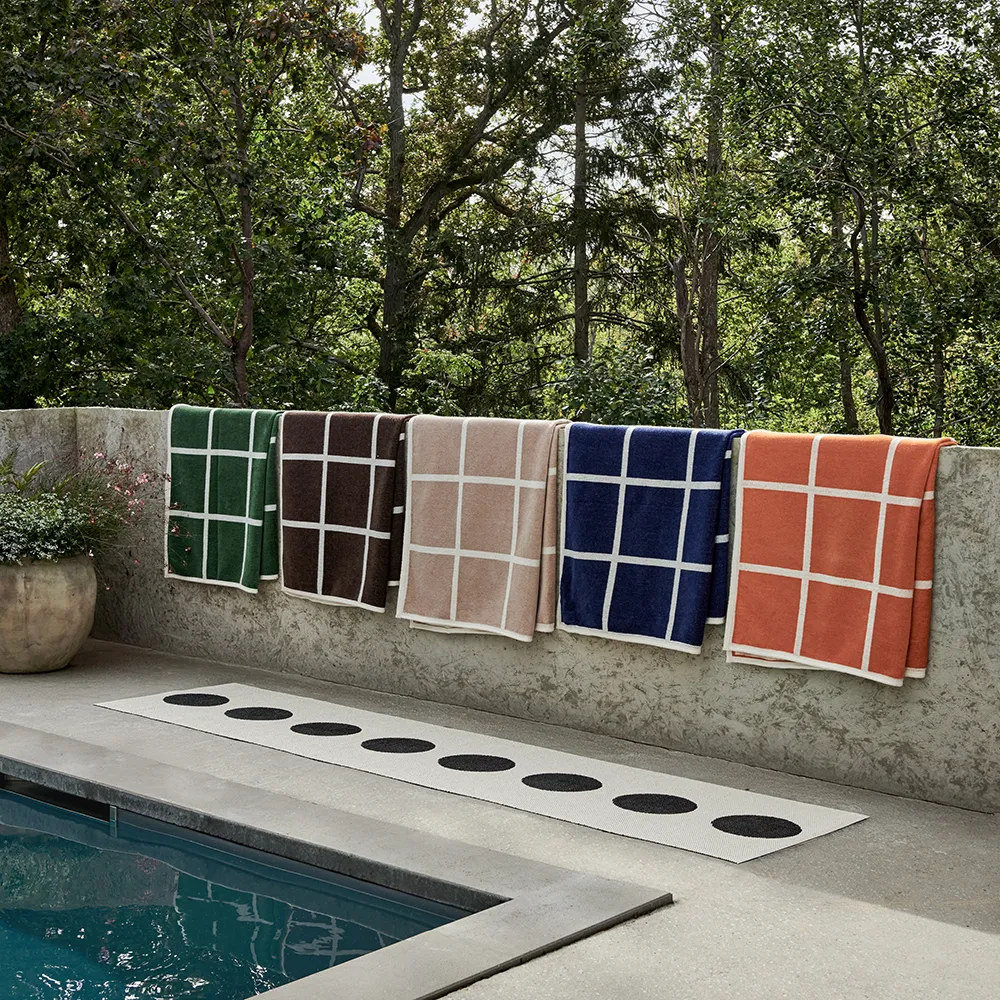 Vævet plaid i lammeuld Criss Dark Brown