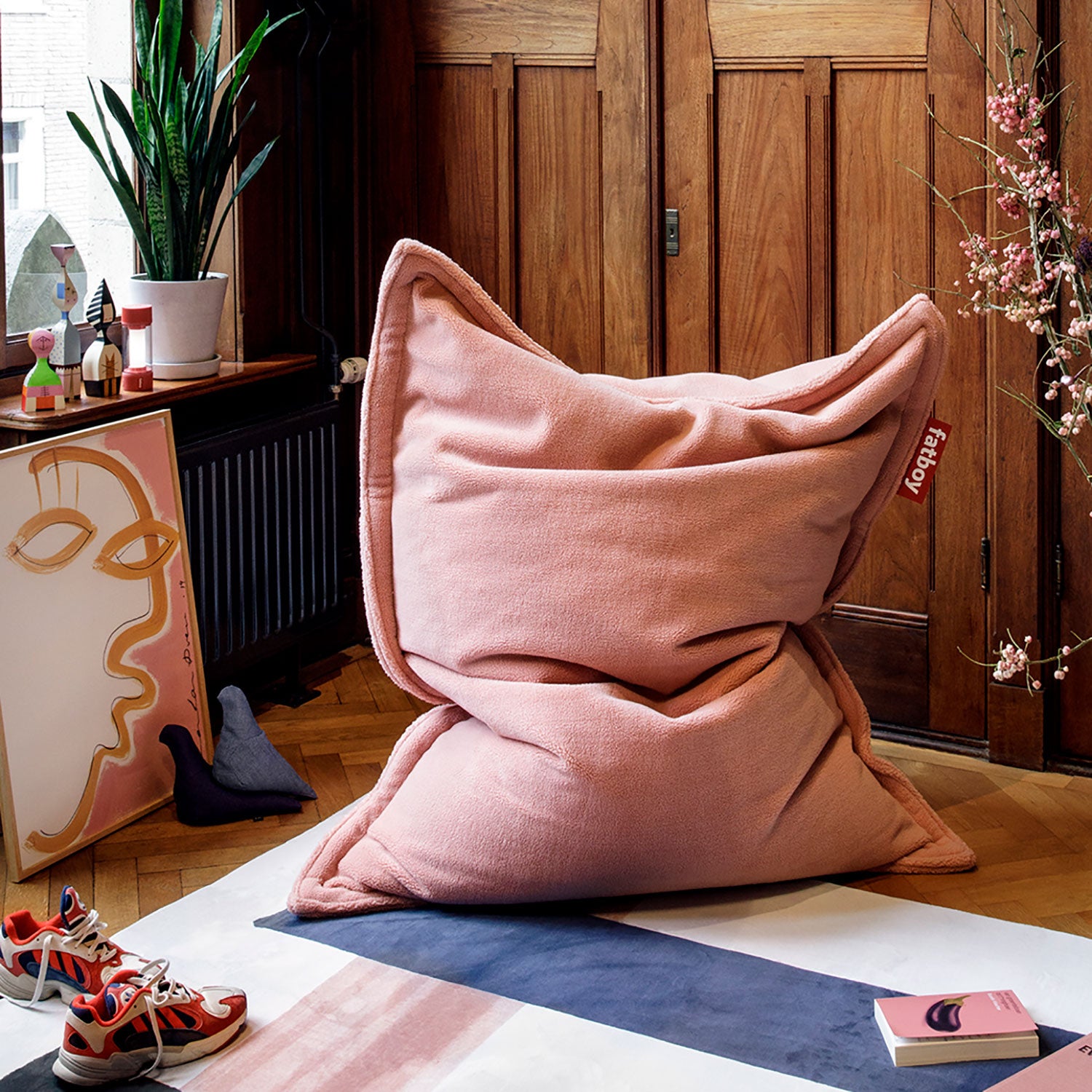 Original slim teddy Sækkestol off-white