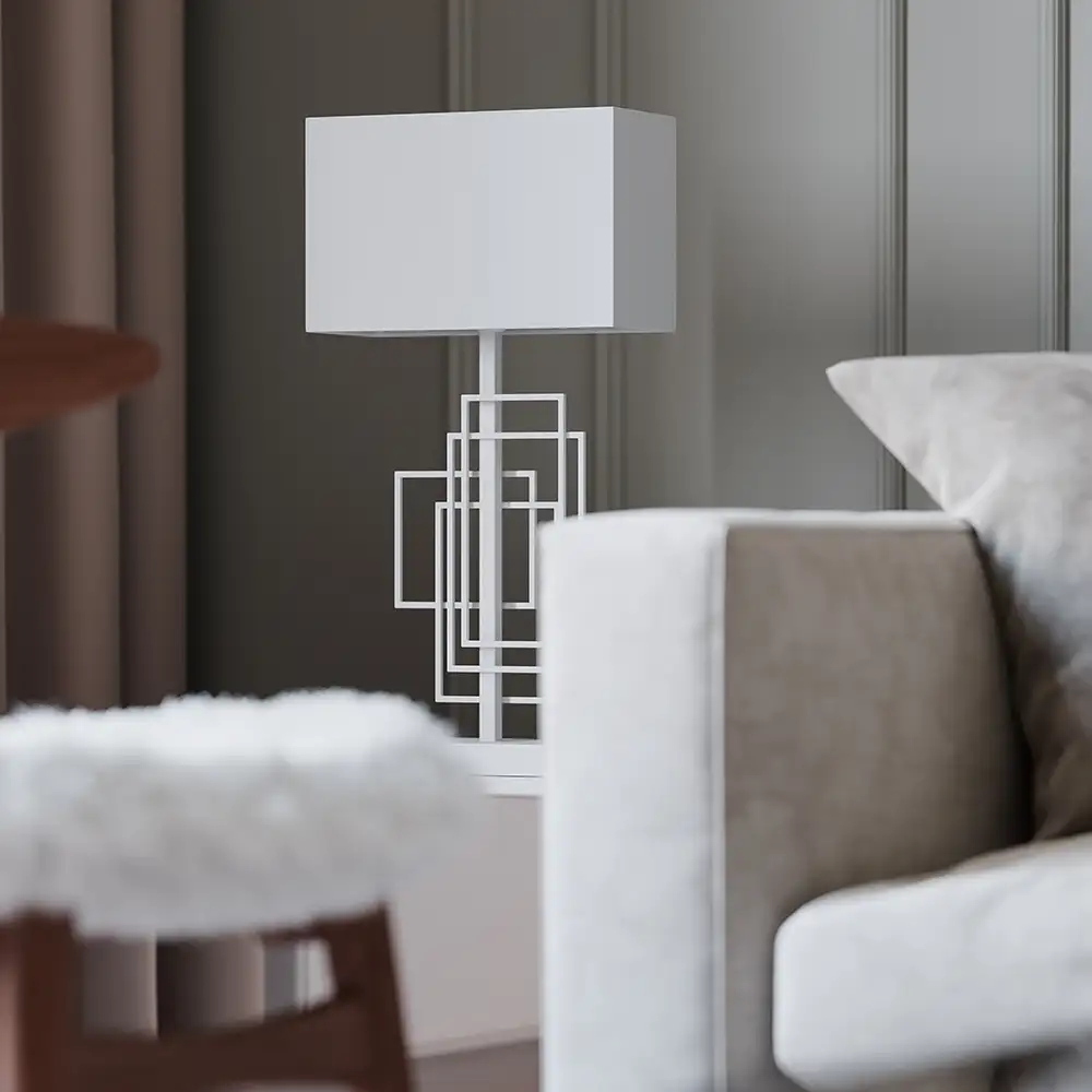 Paragon Bordlampe 69 cm Hvid