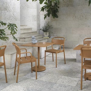 Linear Steel Bistrobord 70x70 cm Anthracite Black 