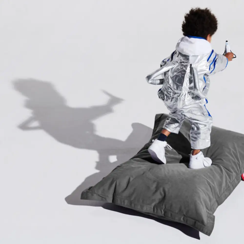 junior canvas sækkestol recycled charcoal grey