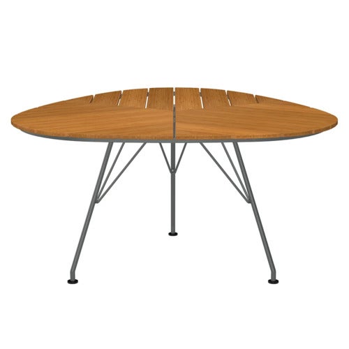 Leaf spisebord 146x146 cm aluminium/bambus