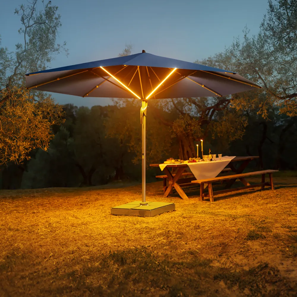 Fortello LED 400 cm parasol alu Cat.2 158 Off white