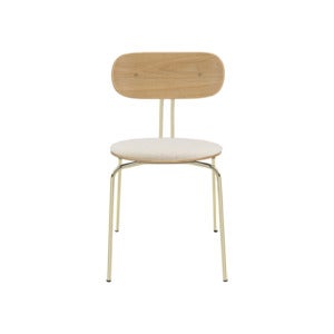 Curious Spisestol Eg/Messing Teddy White