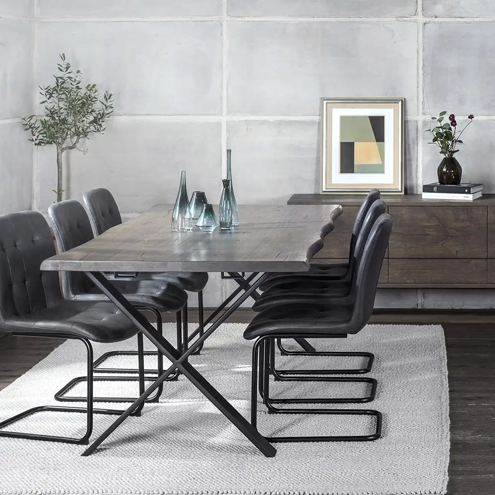 Exxet Spisebord 210x95 X-ben røget eg 