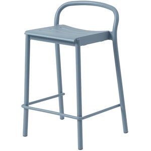 Linear Steel Lav barstol Pale Blue 