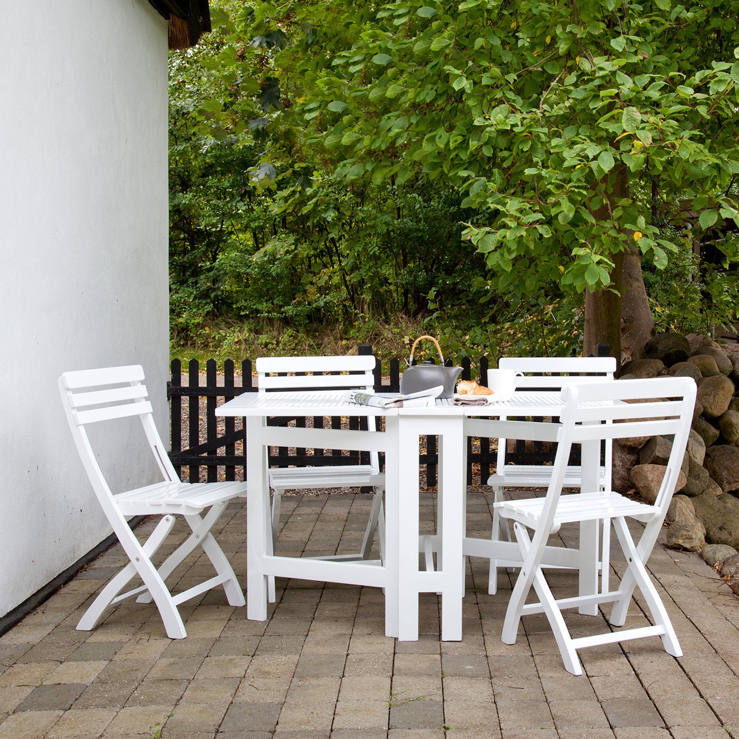 Clarish folde stol hvid 