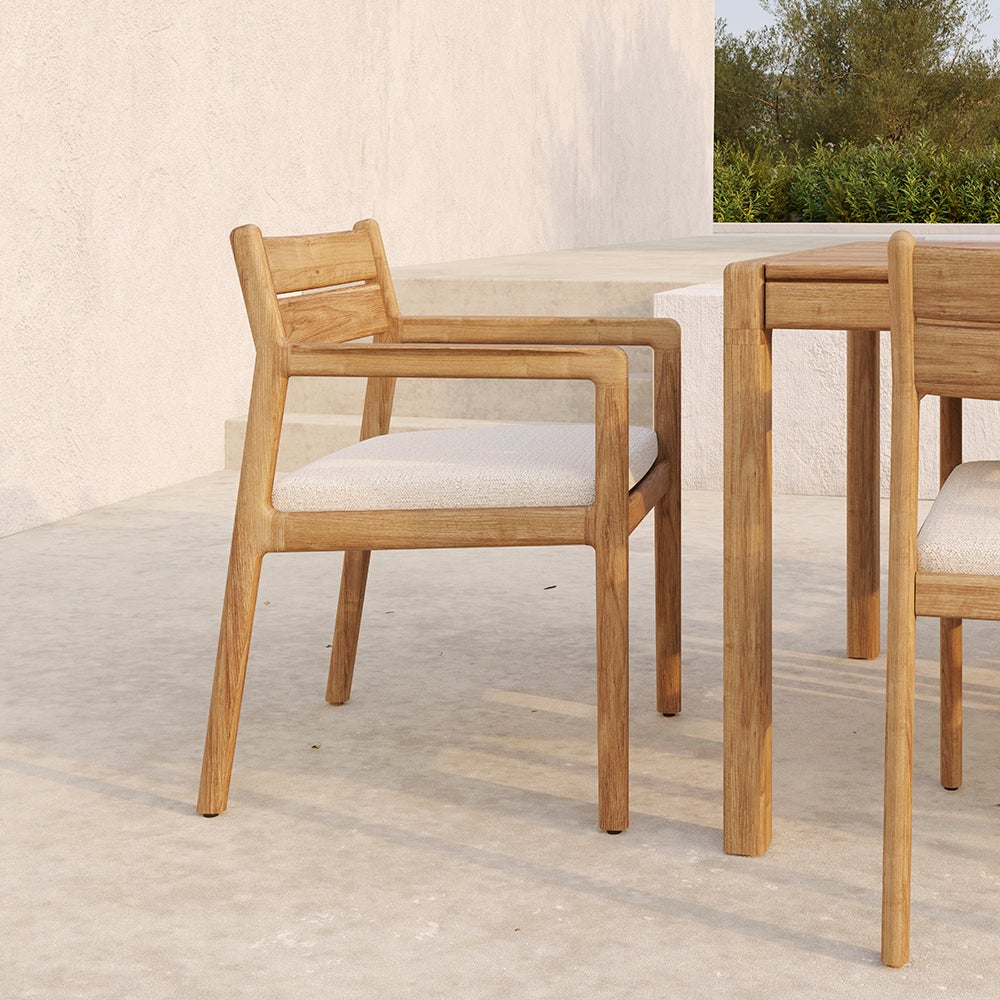 Jack Spisebordsstol Teak/Off White 