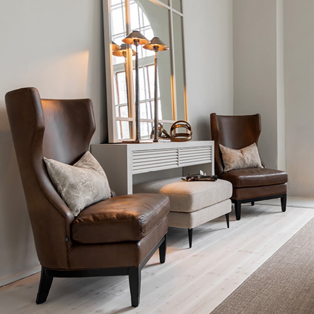 HAYDEN konsolbord i egetræsfiner-elfenben tåge