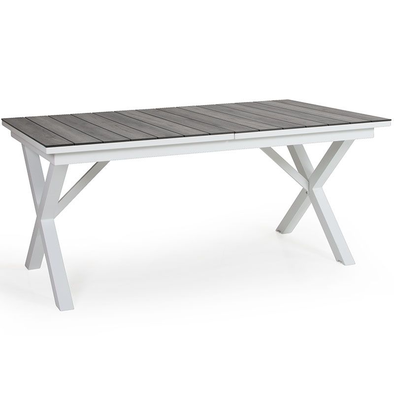 Brafab, Hillmond Spisebord 100x166-226 cm hvid/grå