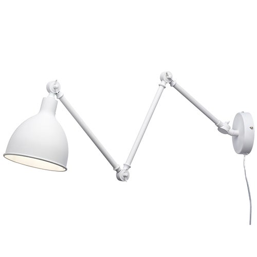 Bazar væglampe l61,5-122 cm hvid