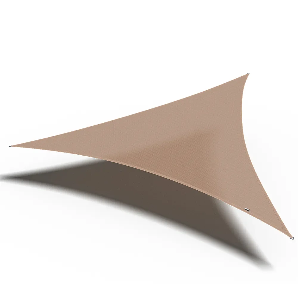Coolfit solsejl trekantet 500x500cm beige 