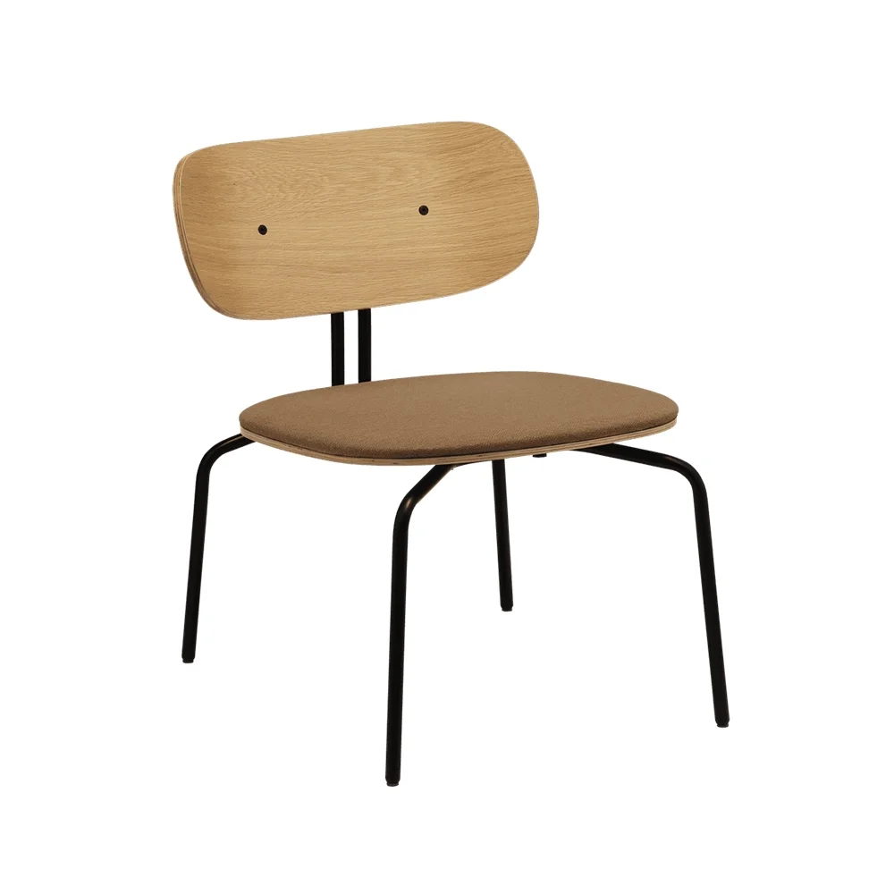 Curious Lounge Chair Eg/Sort Sugar Brown